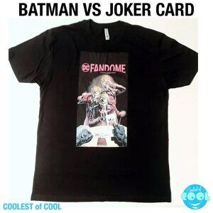 DC Fandom Batman Joker card shirt black size Large Global Experience Fan Event t